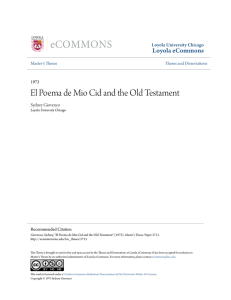 El Poema de Mio Cid and the Old Testament