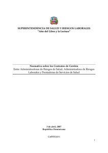 Normativa sobre los Contratos de Gestión Entre