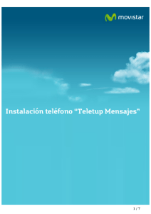 Instalación teléfono “Teletup Mensajes”