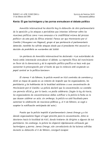 Kenia: El gas lacrimógeno y las porras enmudecen el debate político