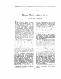 Thomas Mann: aspectos de un - Portal de Revistas Académicas de