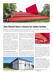 Jean Nouvel lleva a escena los toldos textiles