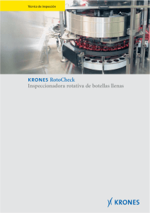 kRoNEs RotoCheck Inspeccionadora rotativa de botellas llenas