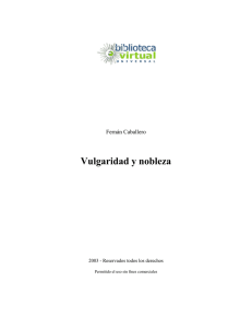 Vulgaridad y nobleza - Biblioteca Virtual Universal