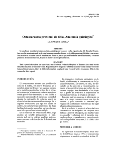 Osteosarcoma proximal de tibia: anatomía quirúrgica