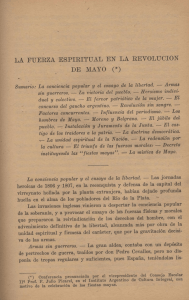 LA FUERZA ESPIRITUAL EN LA REVOLUCION DE MAYO (*)