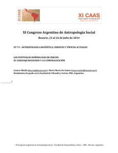 XI Congreso Argentino de Antropología Social