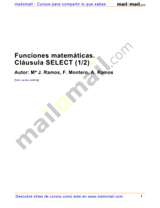 Funciones matemáticas. Cláusula SELECT (1/2)