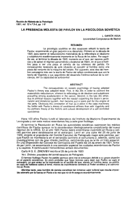 la presencia molesta de pavlov en la psicologia sovietica la garcía