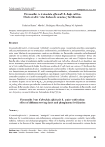 Flavonoides de Calendula officinalis L. bajo cultivo. Efecto de