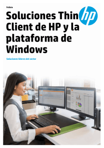 Soluciones Thin Client de HP y la plataforma de Windows