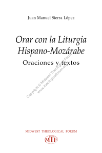Orar con la Liturgia Hispano-Mozárabe