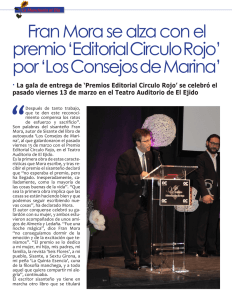 Premio Circulo Rojo a Fran Mora
