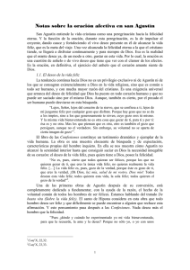 Notas sobre la oración afectiva en san Agustín