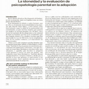 La idoneidad y la evaluación de psicopatología parental en la