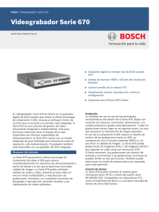 Videograbador Serie 670 - Bosch Security Systems