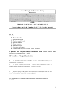 Ciclo Cardiaco -Guía de Estudio – PARTE II - Presión arterial.
