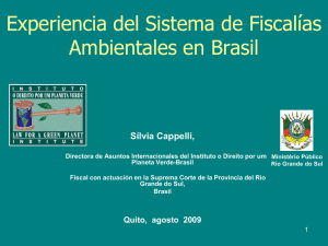 Experiencia del sistema de Fiscalías Ambiéntales en Brasil