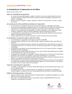 La Ansiedad por la Separación en los Niños