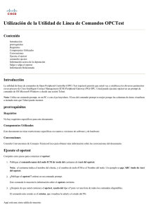 Utilización de la Utilidad de Línea de Comandos OPCTest