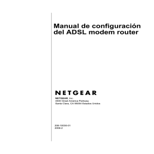 Manual de configuración del ADSL modem router