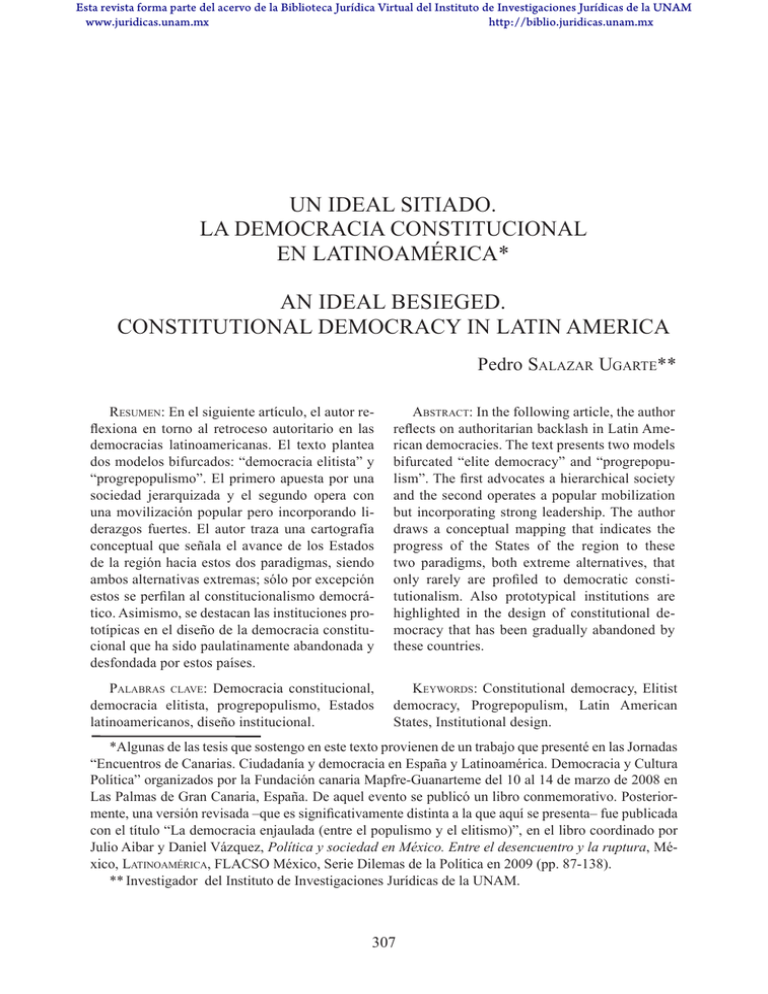 un ideal sitiado. la democracia constitucional en