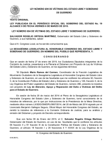 ley número 694 de víctimas del estado libre y soberano de guerrero