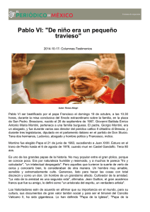 Pablo VI: "De niño era un pequeño travieso"
