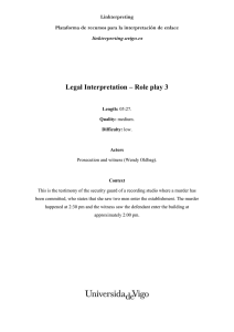 Legal Interpretation – Role play 3
