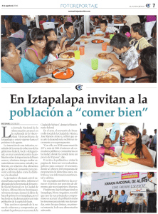En Iztapalapa invitan a la población a “comer bien”