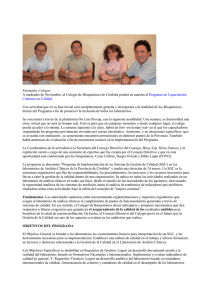 Estimados Colegas - Asociación de Bioquímicos de Córdoba
