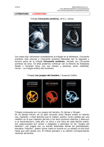 LITERATURA LITERATURA Trilogía Cincuenta sombras, de E.L.