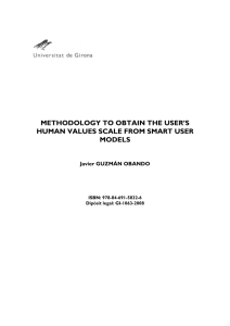 Methodology to obtain the user`s Human Values Scale from