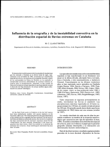 Influencia de la orografía y de la inestabilidad convectiva en