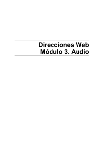 Direcciones Web Módulo 3. Audio