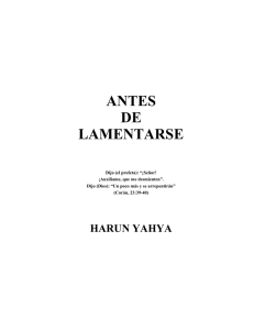 ANTES DE LAMENTARSE