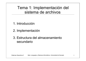 Tema 1: Implementación del sistema de archivos