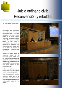 Juicio ordinario civil: Reconvención y rebeldía