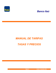 MANUAL DE TARIFAS TASAS Y PRECIOS