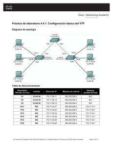 Tarea 4 Lab 4.4.1 Basic VTP configuration