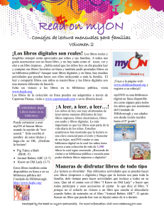 Volume 2- myON Family Reading Tips: Español
