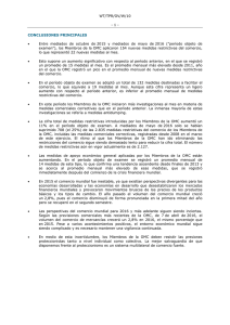 WT/TPR/OV/W/10 - 1 - CONCLUSIONES PRINCIPALES • Entre