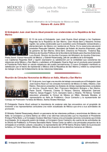 Embajada de México en Italia - Secretaría de Relaciones Exteriores