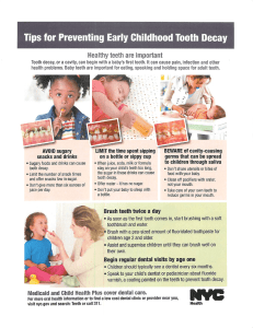 Tips for Preventing Early Childhood Tooth Decay