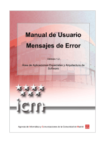 Manual de Usuario Mensajes Error