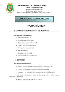 Ficha Tecnica del Auditorio Juan Carlos I de Arafo