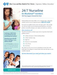 24/7 Nurseline - Blue Cross and Blue Shield of New Mexico