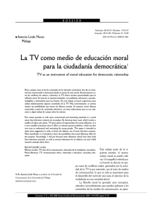 La TV como medio de educación moral para la ciudadanía