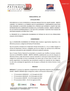 Resolucion - Federación Colombiana de Patinaje