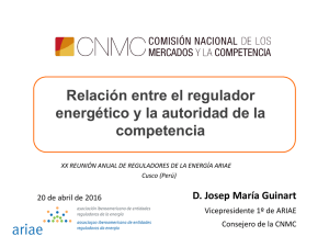 Relación entre el regulador energético y la autoridad de la